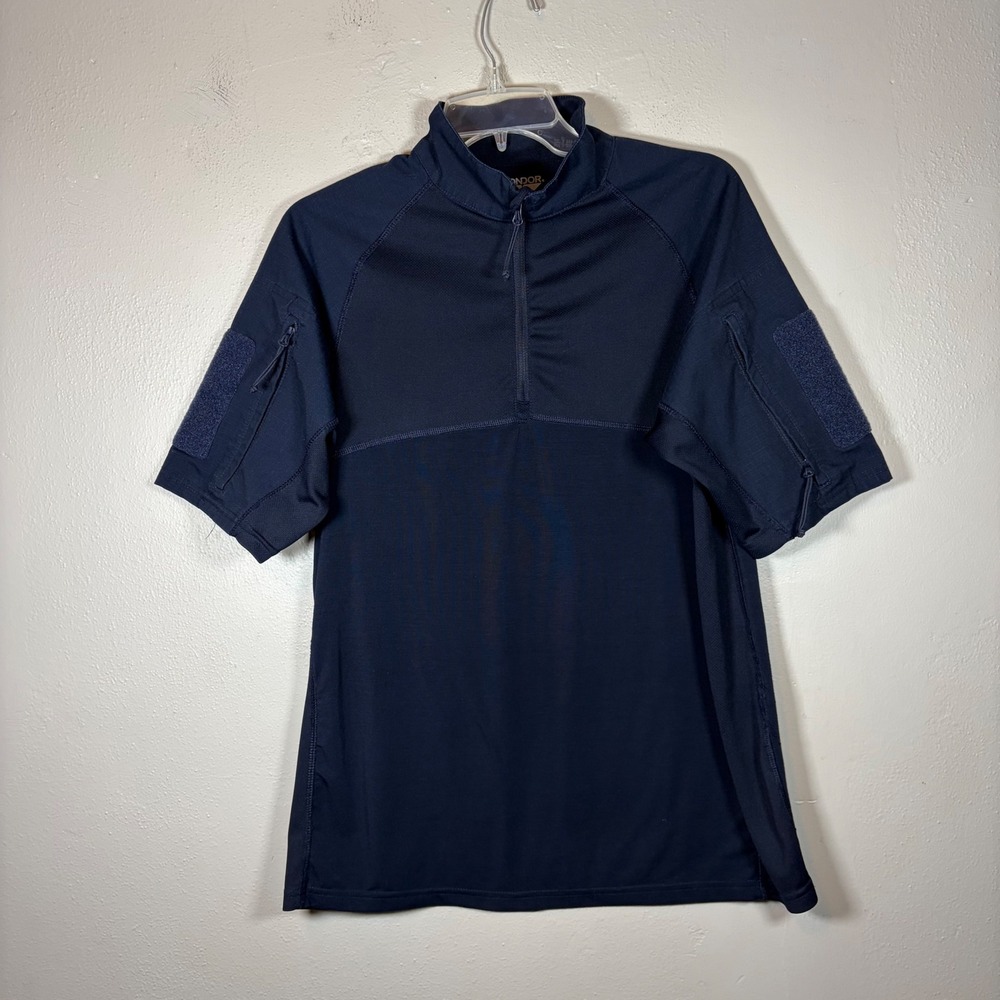 Condor Mens Navy Blue Short Sleeve Combat Shirt Ripstop Tactical Size M 101144